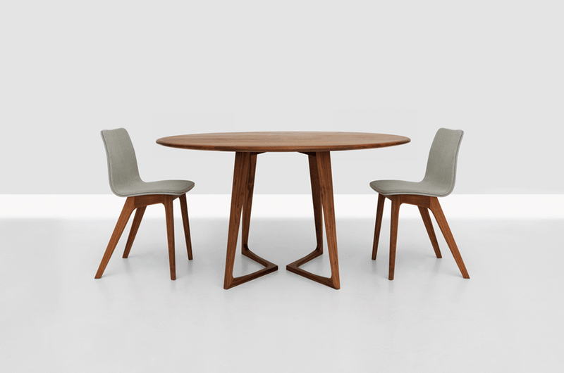 Table Twist ronde Ø120 — Noyer américain